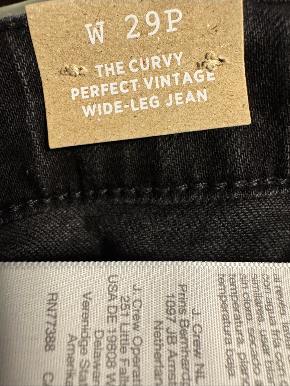 Madewell | The Curvy Perfect Vintage Wide Leg Jean - High Rise -Washed Black NWT - Picture 4 of 9